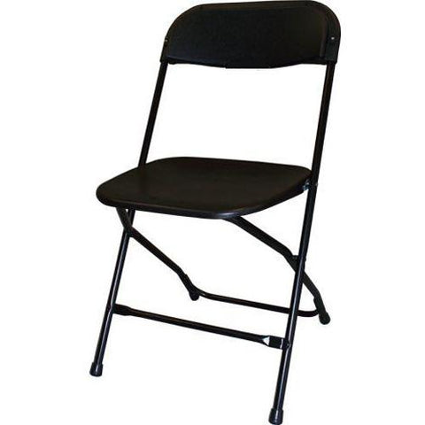 (100) Steel/Poly Folding Chair - Black