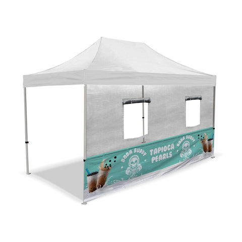 Custom Food Concession Front Wall w/ Roll-Up Windows