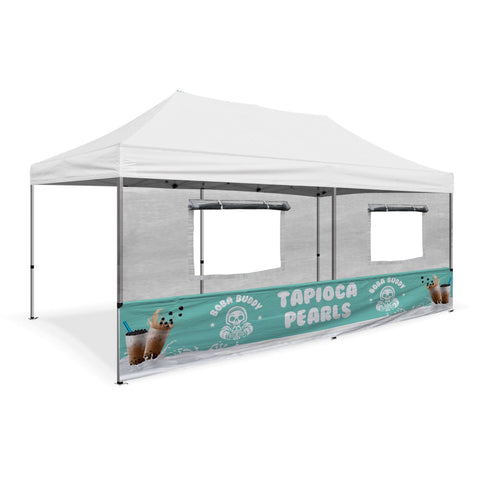 Custom Food Concession Front Wall w/ Roll-Up Windows