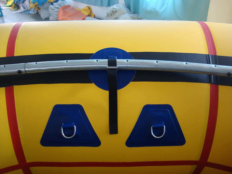 water trampoline frame on tube