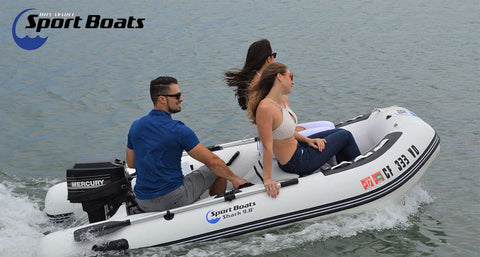 Shark 9.8′ Inflatable Fishing Boat | Aluminum Floor Dinghy