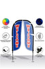 Image of Grand Opening Feather Flag - Variety 3-Pack V1 w/ Ground Spike Pole Set