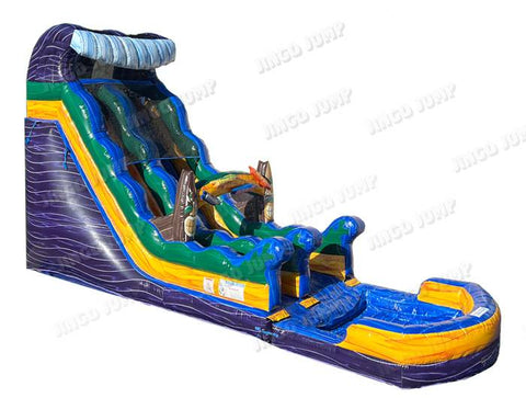 19 FT Hawaiian Wet and Dry Water Slide