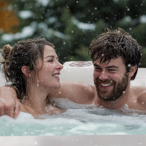 ALEKO NEW Diamond Inflatable Jetted Hot Tub with LED Lights and Energy Efficient Cover - 2 Person - Black - Image 3