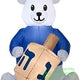 7' Hanukkah Bear Holding Dreidel by Gemmy Inflatable