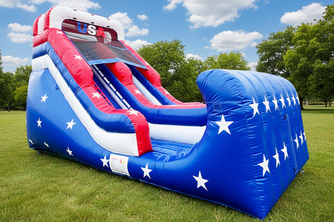 16 Foot Patriotic Inflatable Slide