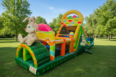 Easter Bunny Wonderland Commercial Inflatable Obstacle Course - IG5101-EBW