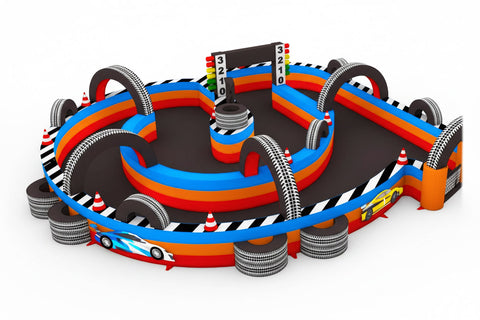 Turbo 1000 Race Track | Commercial Inflatable Interactive Game - IG5455