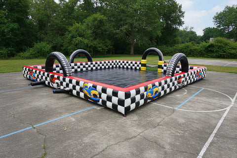 Bumper Car Blitz Inflatable Race Track | Commercial Inflatable Interactive Game - IG5460