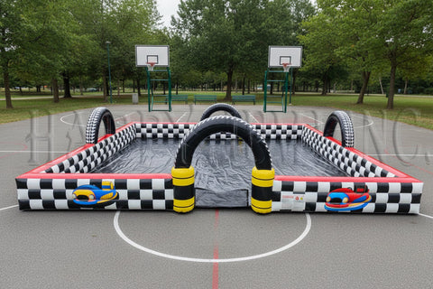 Bumper Car Blitz Inflatable Race Track | Commercial Inflatable Interactive Game - IG5460