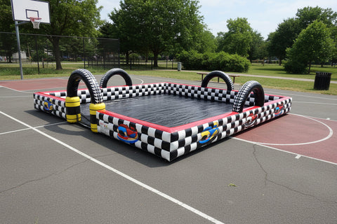 Bumper Car Blitz Inflatable Race Track | Commercial Inflatable Interactive Game - IG5460