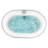 Image of 2 Person 145 Gallon Black and White Oval Inflatable Hot Tub Spa With Drink Tray and Cover by Aleko