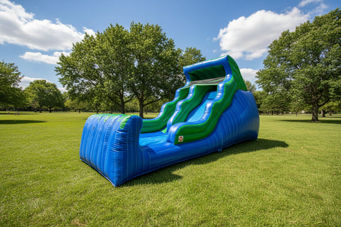 18 Foot Double Drop Wet Dry Marble Slide - WS4122-1MBG