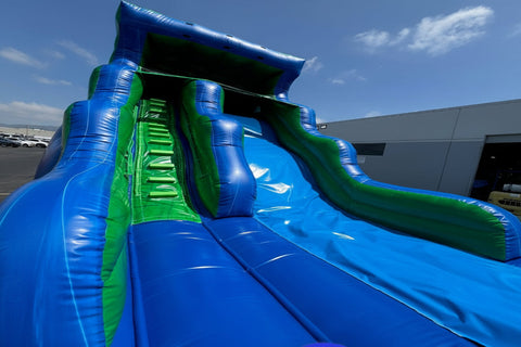 18 Foot Double Drop Wet Dry Marble Slide - WS4122-1MBG
