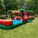 9'H Hawaiian Slip & Slide Double Lane w Pool by Happy Jump