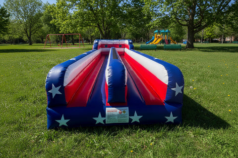 Inflatable Bungee Run Patriotic | Commercial Inflatable Interactive Game - IG5299