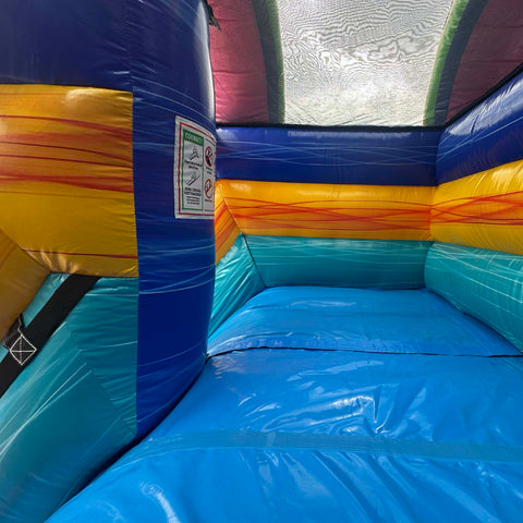 15'H Dual Lane Rainbow Slide Wet n Dry