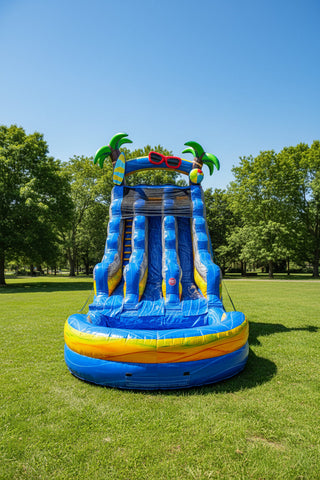 Beach Breaker 18' Double Lane | Commercial Inflatable Water slide WS4215
