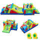 Inflatable Obstacle Course Bounce House with Dual Slides with 2 680W Blower