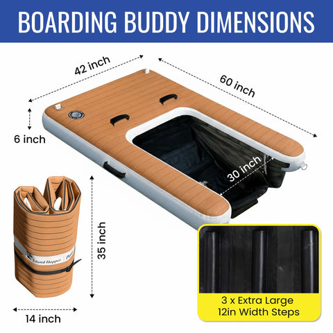 Island Boarding Buddy | Boarding Platform for Adults & Dogs | 2n1 Lounge