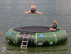 15ft classic natural green water trampoline