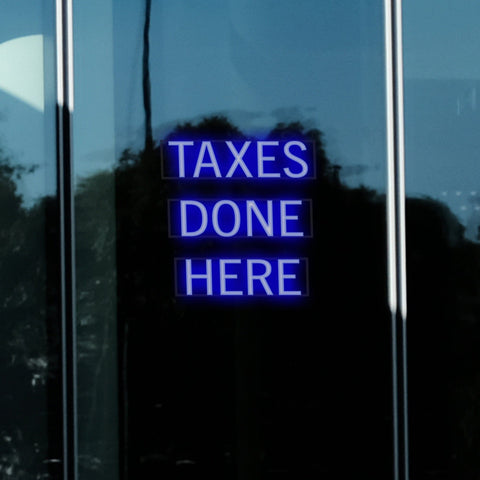 Jackson Hewitt "TAXES DONE HERE" LED Sign