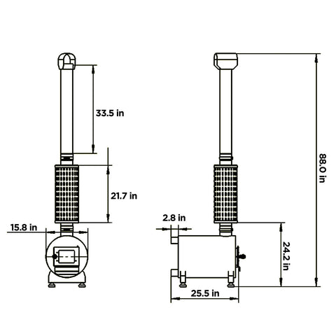 ALEKO External Wood-Burning Hot Tub Heater - Equivalent to 10-15kW - 2-3/5" Connecting Pipes - Image 4
