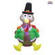 5' Air Blown Kaleidoscope Inflatable Turkey in Pilgrim Outfit