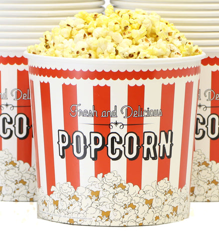 Large Popcorn Buckets (85 oz) - Packs 25, 50, 100