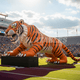 Inflatable Leaping Tiger Mascot by Cutting Edge