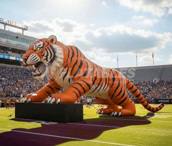 Inflatable Leaping Tiger Mascot by Cutting Edge