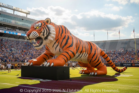 Inflatable Leaping Tiger Mascot by Cutting Edge