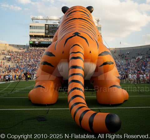 Inflatable Leaping Tiger Mascot by Cutting Edge