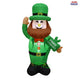 4' Air Blown Inflatable St. Patricks Day Leprechaun w/ Sign