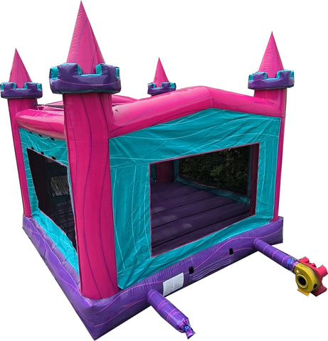 Module Castle (Marble Teal) Commercial Inflatable Bounce House - MN1165-1MT