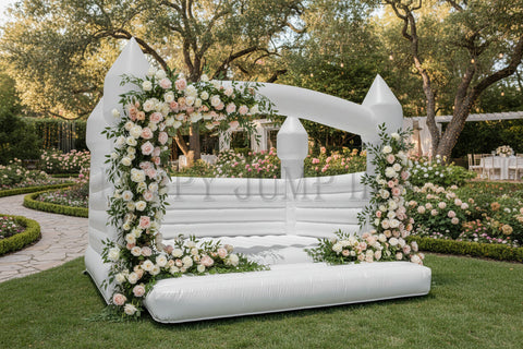 Elegant White Wedding Bounce House