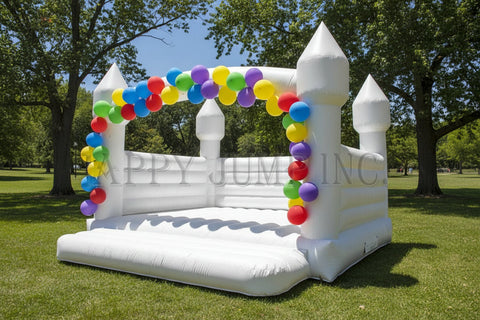 Elegant White Wedding Bounce House