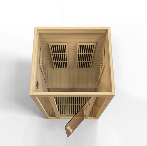 Maxxus "Seattle" 2 person Low EMF FAR Infrared Sauna Canadian Hemlock by Dynamic Saunas Direct