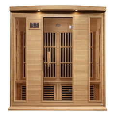 Maxxus 4-Person Low EMF (Under 8MG) FAR Infrared Sauna (Canadian Hemlock) by Dynamic Saunas Direct