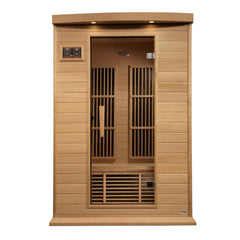 Maxxus 2-Person Low EMF (Under 8MG) FAR Infrared Sauna (Canadian Hemlock) by Dynamic Saunas Direct