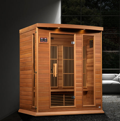 Maxxus "Montilemar" 3 Person Near Zero EMF FAR IR Sauna (MX-K306-01-ZF CED / MX-M306-01-ZF CED)