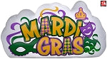 4' Gemmy Airblown Inflatable Mardi Gras Sign