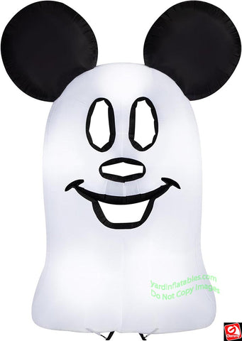 9.5' Gemmy Airblown Inflatable Giant Disney Flat Mickey Mouse as Ghost