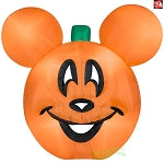 9 1/2' Gemmy Airblown Inflatable Halloween Disney Mickey Mouse Pumpkin Jack-O-Lantern