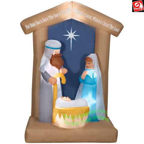 6' Gemmy Airblown Inflatable Harlequin Christmas Nativity Scene by Gemmy Inflatables