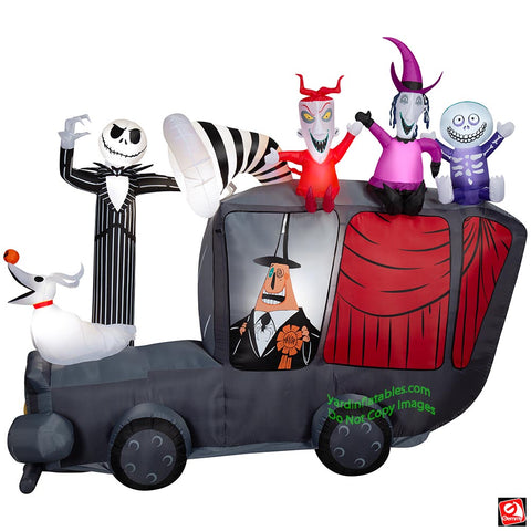 10' Gemmy Airblown Inflatable Halloween Disney's Nightmare Before Christmas Mayor-Mobile Scene