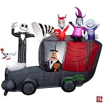 10' Gemmy Airblown Inflatable Halloween Disney's Nightmare Before Christmas Mayor-Mobile Scene