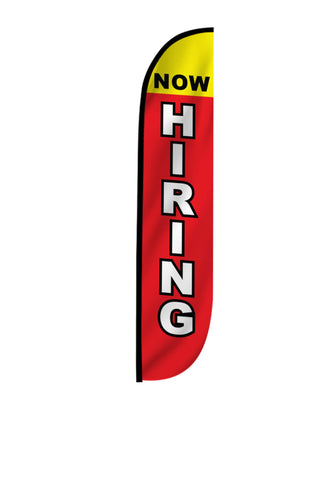 Now Hiring Feather Flag