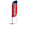 Image of Now Leasing Feather Flag Red/White/Blue