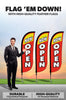 Image of Now Open Feather Flag - 3 Pack w/ Ground Spike Pole Set
